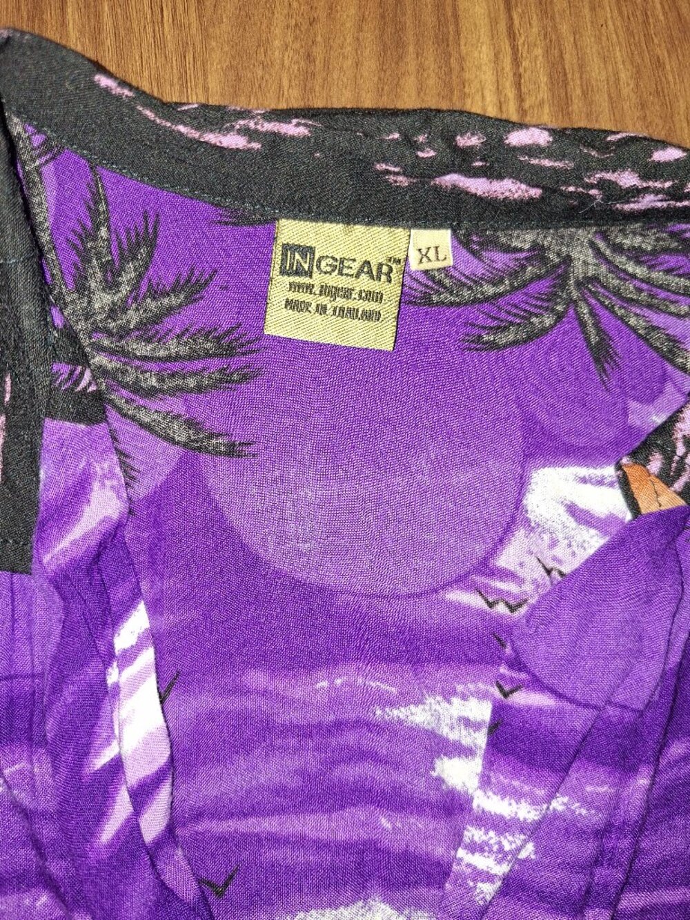 IN gear hawaian shirt purple